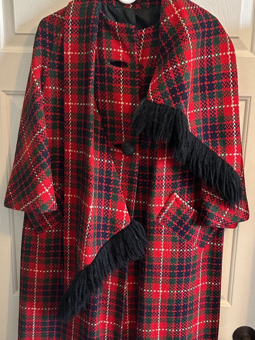Jaeger Women's Medium Wool Coatigan Outercoat With Shawl, Lined.